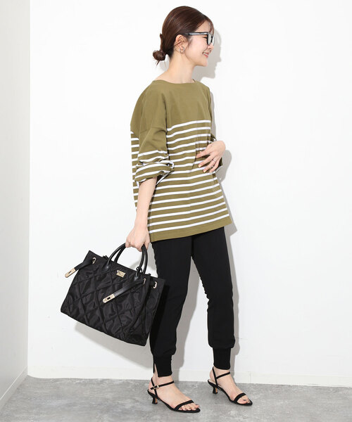 Le Minor（ルミノア）の「【LE MINOR/ルミノア 】SLOBE別注 NAVAL BORDER（Tシャツ/カットソー・レディース・ベージュ/ブルー/カーキ/イエロー/ピンク・FREE）」の20枚目の写真