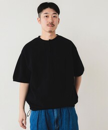 crepuscule × BEAMS T / Crewneck Button Short Sleeve