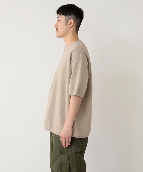 crepuscule(クレプスキュール)の「crepuscule × BEAMS T / Crewneck Button Short Sleeve(Tシャツ/カットソー・メンズ・ベージュ/ブラック・M/XL/L)」の8枚目の写真