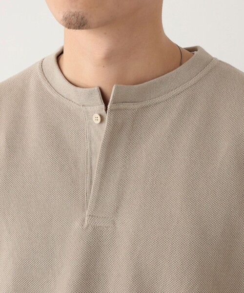 crepuscule(クレプスキュール)の「crepuscule × BEAMS T / Crewneck Button Short Sleeve(Tシャツ/カットソー・メンズ・ベージュ/ブラック・M/XL/L)」の10枚目の写真