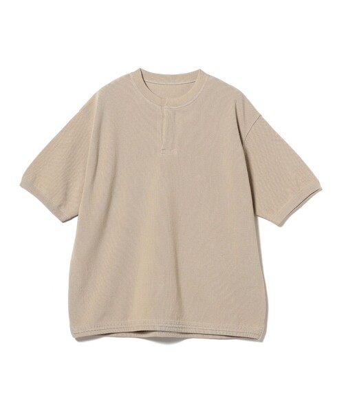 crepuscule(クレプスキュール)の「crepuscule × BEAMS T / Crewneck Button Short Sleeve(Tシャツ/カットソー・メンズ・ベージュ/ブラック・M/XL/L)」の17枚目の写真