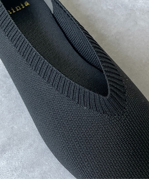 Thevon（ゼボン）の「ニットVカットパンプス（パンプス・レディース・ベージュ/ブラック・M/L）」の9枚目の写真