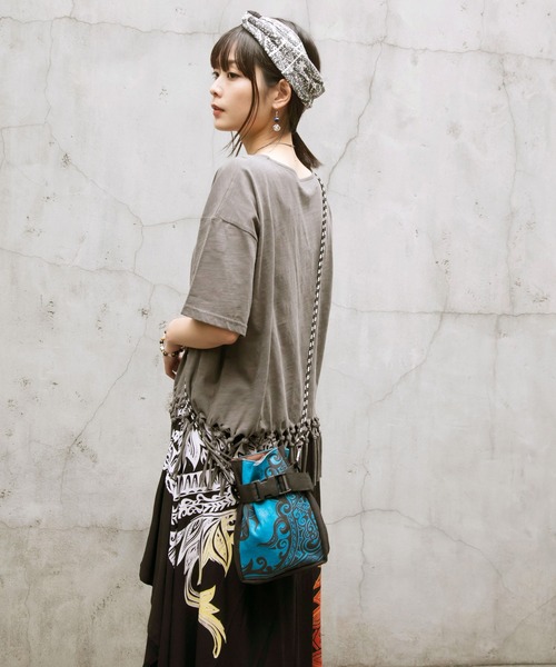 チャイハネ（チャイハネ）の「【チャイハネ】トライバルショルダーポーチ（ショルダーバッグ・レディース・オレンジ/グリーン/ブラック・FREE）」の14枚目の写真