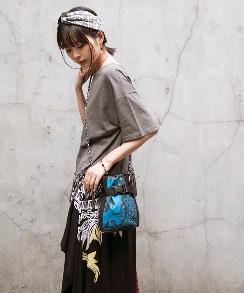 チャイハネ（チャイハネ）の「【チャイハネ】トライバルショルダーポーチ（ショルダーバッグ・レディース・オレンジ/グリーン/ブラック・FREE）」の15枚目の写真