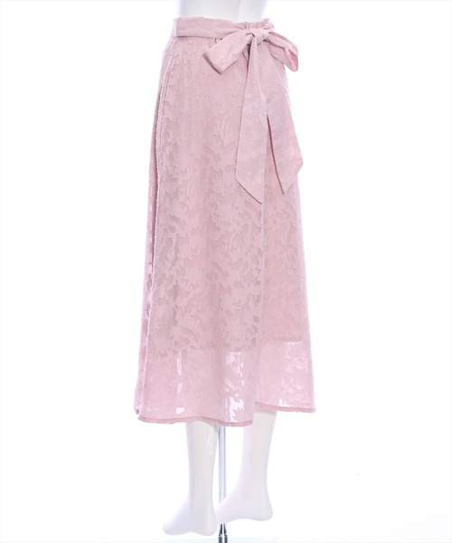 clear（クリア）の「バックリボンドビーシフォンフレアスカート[低身長用サイズ有 骨格ウェーブ]（スカート・レディース・ピンク/ブルーグレー/グレー・XS/S/M）」の9枚目の写真