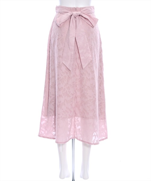 clear（クリア）の「バックリボンドビーシフォンフレアスカート[低身長用サイズ有 骨格ウェーブ]（スカート・レディース・ピンク/ブルーグレー/グレー・XS/S/M）」の8枚目の写真