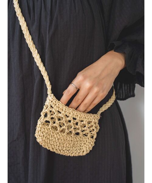 Ungrid（アングリッド）の「透かし編みミニショルダーバッグ（ショルダーバッグ・レディース・パープル/ベージュ・FREE）」の8枚目の写真