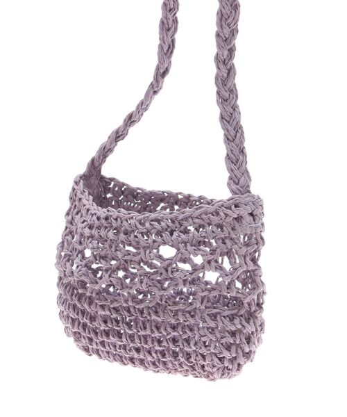 Ungrid（アングリッド）の「透かし編みミニショルダーバッグ（ショルダーバッグ・レディース・パープル/ベージュ・FREE）」の12枚目の写真