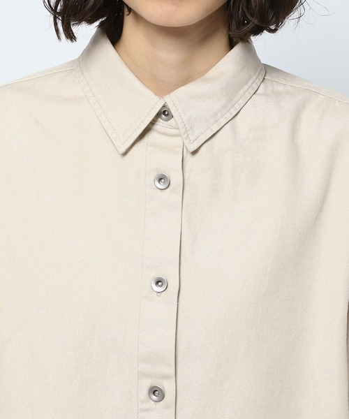 niko and...（ニコアンド）の「ジャガード＆箔デニムシャツ（シャツ/ブラウス・レディース・オフホワイト/ブルー/ライトブルー・FREE）」の13枚目の写真