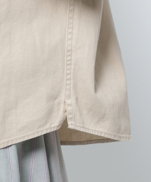 niko and...（ニコアンド）の「ジャガード＆箔デニムシャツ（シャツ/ブラウス・レディース・オフホワイト/ブルー/ライトブルー・FREE）」の16枚目の写真