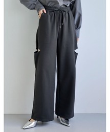 Re:EDIT | [2024SS PRE ORDER][低身長サイズ有]裏毛サイドスリットイージーパンツ(その他パンツ)