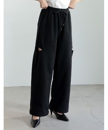 Re:EDIT | [2024SS COLLECTION][低身長サイズ有]裏毛サイドスリットイージーパンツ(その他パンツ)