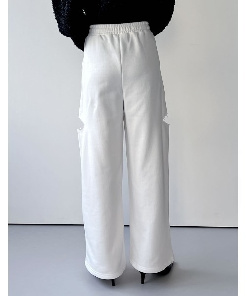 Re:EDIT（リエディ）の「[2024SS COLLECTION][低身長サイズ有]裏毛サイドスリットイージーパンツ（その他パンツ・レディース・ホワイト/オートミール/ブラック/チャコールグレー/グレー・SHORT/MEDIUM/LARGE）」の13枚目の写真