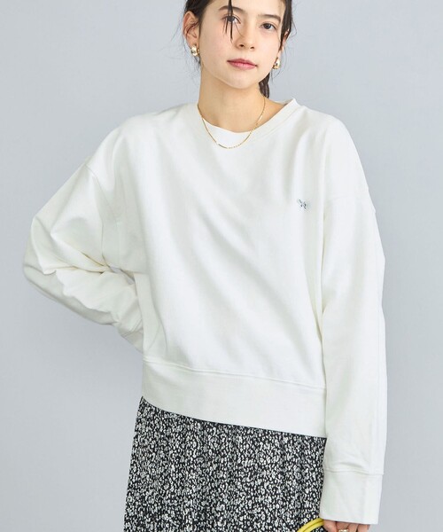 PENNEYS(ぺニーズ)の「PENNEYS(ぺニーズ)別注インレイワイドクルーネックスウェット(スウェット・レディース・オフホワイト/ライトグレー/ネイビー/ダークグレー/ロイヤルブルー・M/L)」の2枚目の写真