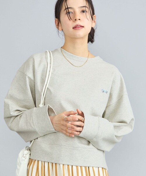 PENNEYS(ぺニーズ)の「PENNEYS(ぺニーズ)別注インレイワイドクルーネックスウェット(スウェット・レディース・オフホワイト/ライトグレー/ネイビー/ダークグレー/ロイヤルブルー・M/L)」の1枚目の写真