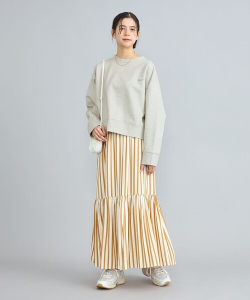 PENNEYS(ぺニーズ)の「PENNEYS(ぺニーズ)別注インレイワイドクルーネックスウェット(スウェット・レディース・オフホワイト/ライトグレー/ネイビー/ダークグレー/ロイヤルブルー・M/L)」の18枚目の写真