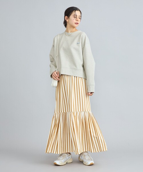 PENNEYS(ぺニーズ)の「PENNEYS(ぺニーズ)別注インレイワイドクルーネックスウェット(スウェット・レディース・オフホワイト/ライトグレー/ネイビー/ダークグレー/ロイヤルブルー・M/L)」の20枚目の写真
