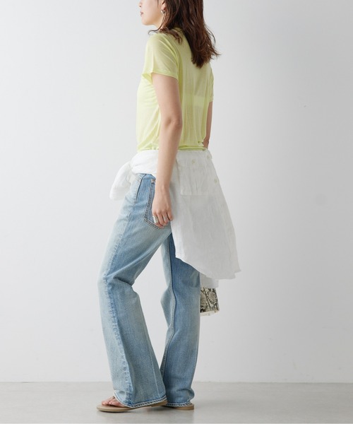 BASERANGE（ベースレンジ）の「【BASERANGE】バンブーTシャツ（Tシャツ/カットソー・レディース・ベージュ/イエロー/ホワイト/カーキ/ピンク・SMALL）」の22枚目の写真