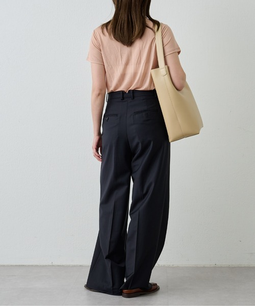 BASERANGE（ベースレンジ）の「【BASERANGE】バンブーTシャツ（Tシャツ/カットソー・レディース・ベージュ/イエロー/ホワイト/カーキ/ピンク・SMALL）」の16枚目の写真