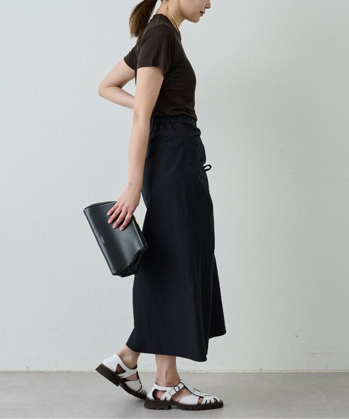 BASERANGE（ベースレンジ）の「【BASERANGE】バンブーTシャツ（Tシャツ/カットソー・レディース・ベージュ/イエロー/ホワイト/カーキ/ピンク・SMALL）」の9枚目の写真