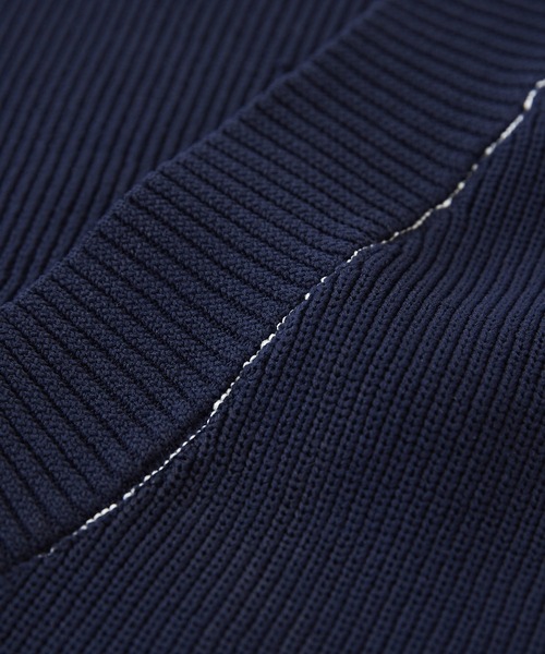 CUBE SUGAR(キューブシュガー)の「スポンディッシュニットVネックベスト(ベスト・レディース・ホワイト/ネイビー/ホワイト×ネイビー/レッド/イエロー・M)」の18枚目の写真