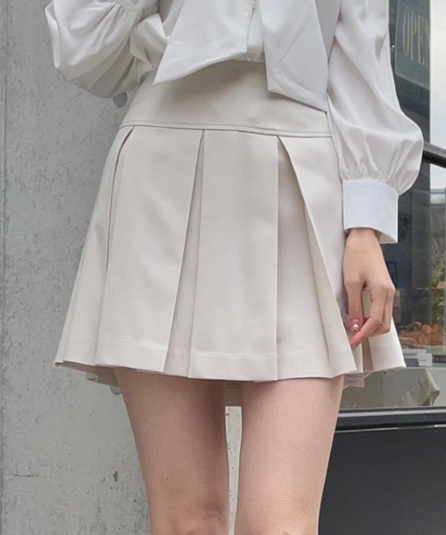 one way(ワンウェイ)の「ワイドプリーツミニスカート(スカート・レディース・ブラック/ベージュ/グレー・FREE)」の17枚目の写真