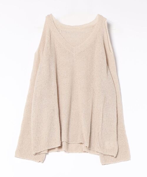 RiLi（リリ）の「肩開きVネックニット【RL】（ニット/セーター・レディース・ベージュ・FREE）」の11枚目の写真