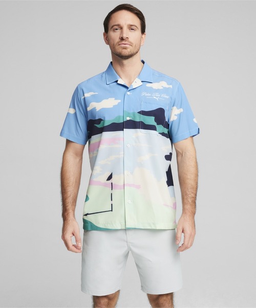 【セール】PUMA プーマ メンズ ゴルフ PUMA x PTC カラープリント 半袖 シャツ（その他トップス）｜PUMA（プーマ）