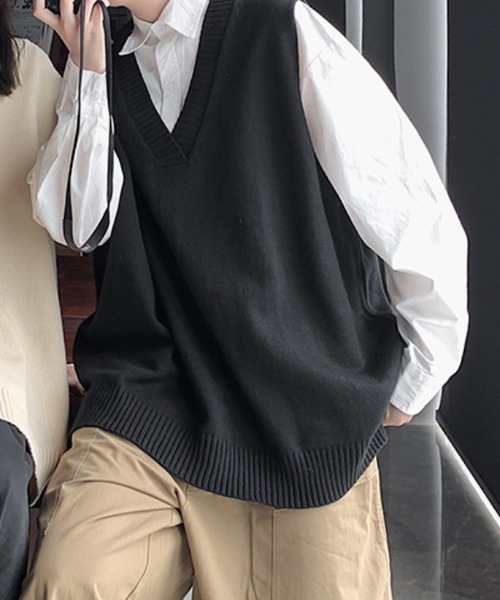 urbanfemine./Vネックニットベスト U7212（ベスト）｜TONE SELECT
