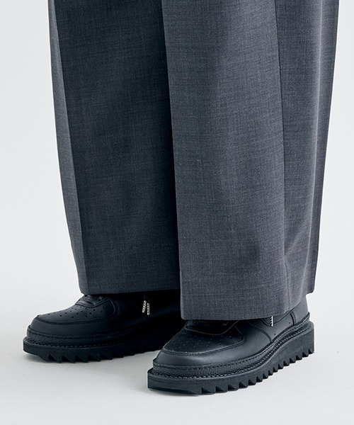 th products(ティーエイチプロダクト)の「【th products / ティーエイチプロダクツ】Extra Volumed Tapered Pants/エキストラボリュームテーパードパンツ(スラックス・メンズ・グレー/ストライプ・1/2/3)」の22枚目の写真