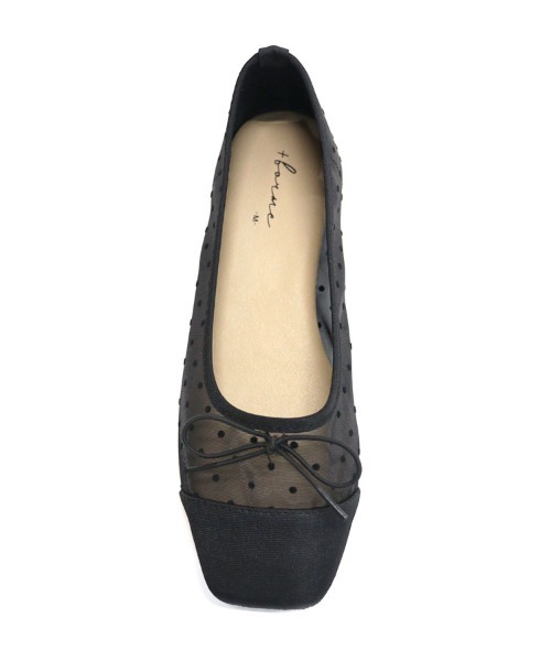 DONOBAN（ドノバン）の「スクエアトゥドットシアーシューズ（バレエシューズ・レディース・ブラック・L/M）」の14枚目の写真