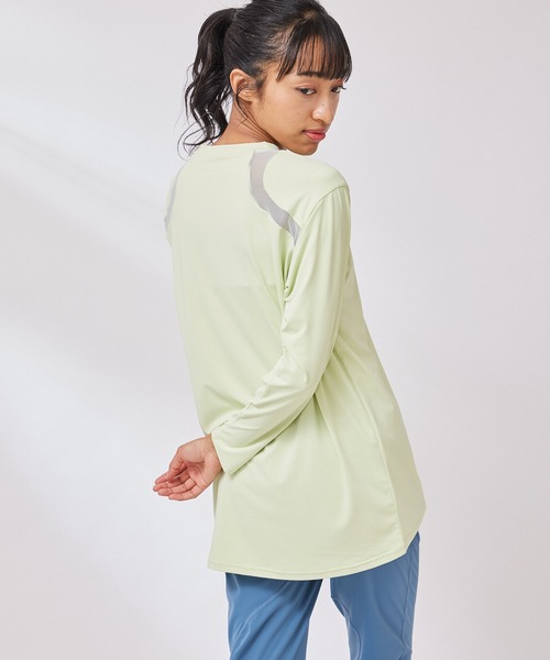 NERGY（ナージー）の「【UV & 吸水速乾】メッシュ切替長袖 Tシャツ（Tシャツ/カットソー・レディース・ホワイト/ライトグリーン/ブラック/ブルー・FREE）」の13枚目の写真