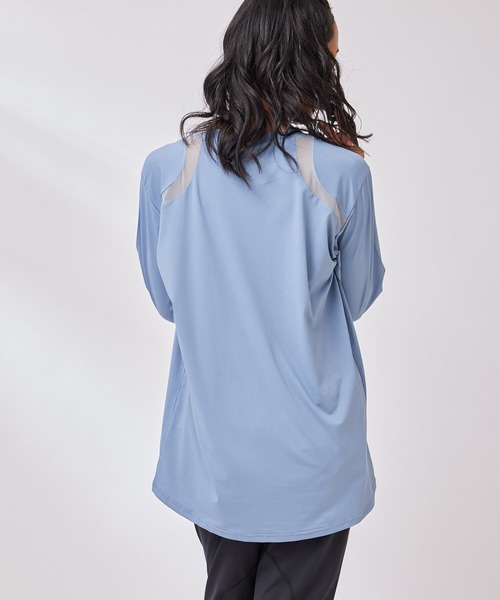 NERGY（ナージー）の「【UV & 吸水速乾】メッシュ切替長袖 Tシャツ（Tシャツ/カットソー・レディース・ホワイト/ライトグリーン/ブラック/ブルー・FREE）」の16枚目の写真