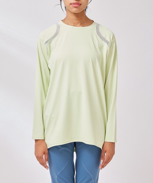 NERGY（ナージー）の「【UV & 吸水速乾】メッシュ切替長袖 Tシャツ（Tシャツ/カットソー・レディース・ホワイト/ライトグリーン/ブラック/ブルー・FREE）」の17枚目の写真