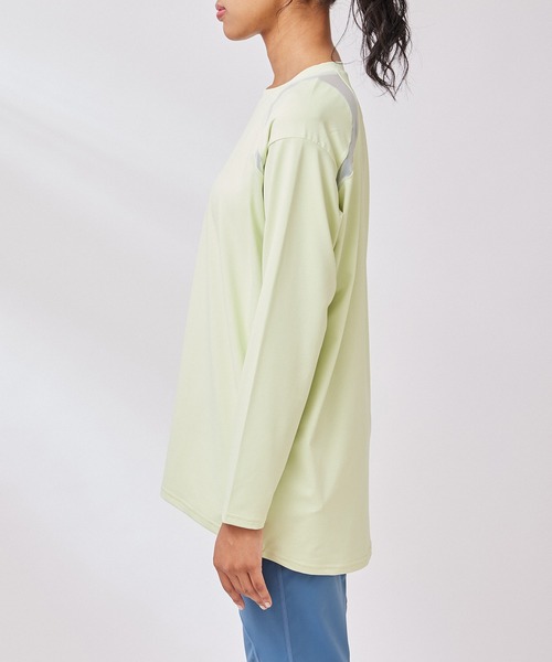 NERGY（ナージー）の「【UV & 吸水速乾】メッシュ切替長袖 Tシャツ（Tシャツ/カットソー・レディース・ホワイト/ライトグリーン/ブラック/ブルー・FREE）」の18枚目の写真