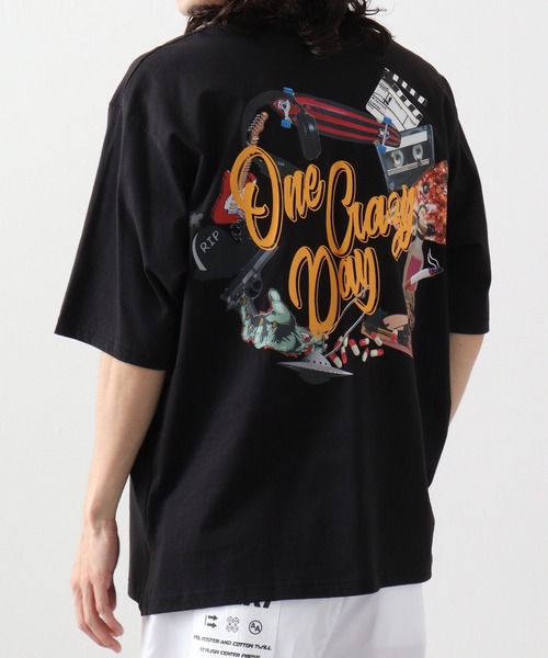 RE730（アールイーセブンサーティー）の「BIG printed short sleeve T-shirt / プリントBIG半袖Tシャツ unisex（Tシャツ/カットソー・メンズ・ホワイト/ブラック系その他/ブラック系その他2/グリーン系その他2/ホワイト系その他/チャコール/グリーン系その他/ホワイト系その他2/ブラック・M/L）」の5枚目の写真