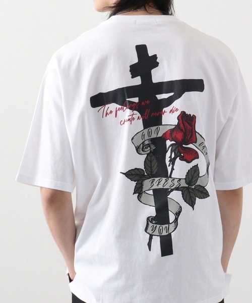 RE730（アールイーセブンサーティー）の「BIG printed short sleeve T-shirt / プリントBIG半袖Tシャツ unisex（Tシャツ/カットソー・メンズ・ホワイト/ブラック系その他/ブラック系その他2/グリーン系その他2/ホワイト系その他/チャコール/グリーン系その他/ホワイト系その他2/ブラック・M/L）」の2枚目の写真