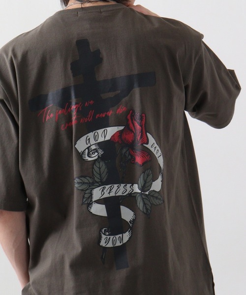 RE730（アールイーセブンサーティー）の「BIG printed short sleeve T-shirt / プリントBIG半袖Tシャツ unisex（Tシャツ/カットソー・メンズ・ホワイト/ブラック系その他/ブラック系その他2/グリーン系その他2/ホワイト系その他/チャコール/グリーン系その他/ホワイト系その他2/ブラック・M/L）」の7枚目の写真