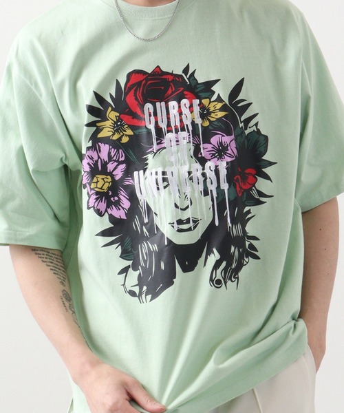 RE730（アールイーセブンサーティー）の「BIG printed short sleeve T-shirt / プリントBIG半袖Tシャツ unisex（Tシャツ/カットソー・メンズ・ホワイト/ブラック系その他/ブラック系その他2/グリーン系その他2/ホワイト系その他/チャコール/グリーン系その他/ホワイト系その他2/ブラック・M/L）」の9枚目の写真