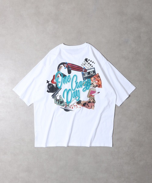 RE730（アールイーセブンサーティー）の「BIG printed short sleeve T-shirt / プリントBIG半袖Tシャツ unisex（Tシャツ/カットソー・メンズ・ホワイト/ブラック系その他/ブラック系その他2/グリーン系その他2/ホワイト系その他/チャコール/グリーン系その他/ホワイト系その他2/ブラック・M/L）」の15枚目の写真