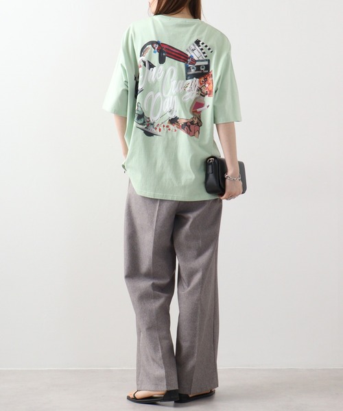 RE730（アールイーセブンサーティー）の「BIG printed short sleeve T-shirt / プリントBIG半袖Tシャツ unisex（Tシャツ/カットソー・メンズ・ホワイト/ブラック系その他/ブラック系その他2/グリーン系その他2/ホワイト系その他/チャコール/グリーン系その他/ホワイト系その他2/ブラック・M/L）」の13枚目の写真