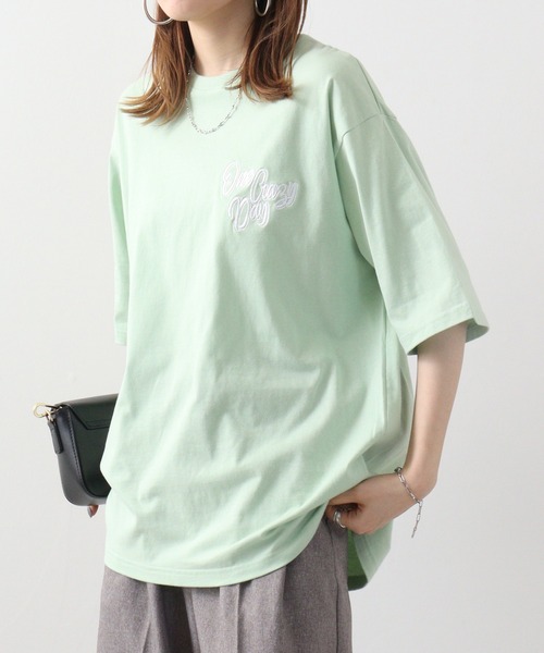 RE730（アールイーセブンサーティー）の「BIG printed short sleeve T-shirt / プリントBIG半袖Tシャツ unisex（Tシャツ/カットソー・メンズ・ホワイト/ブラック系その他/ブラック系その他2/グリーン系その他2/ホワイト系その他/チャコール/グリーン系その他/ホワイト系その他2/ブラック・M/L）」の20枚目の写真