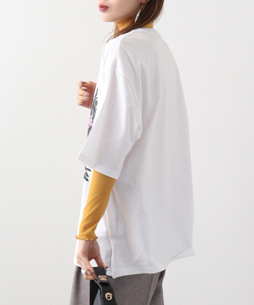 RE730（アールイーセブンサーティー）の「BIG printed short sleeve T-shirt / プリントBIG半袖Tシャツ unisex（Tシャツ/カットソー・メンズ・ホワイト/ブラック系その他/ブラック系その他2/グリーン系その他2/ホワイト系その他/チャコール/グリーン系その他/ホワイト系その他2/ブラック・M/L）」の11枚目の写真