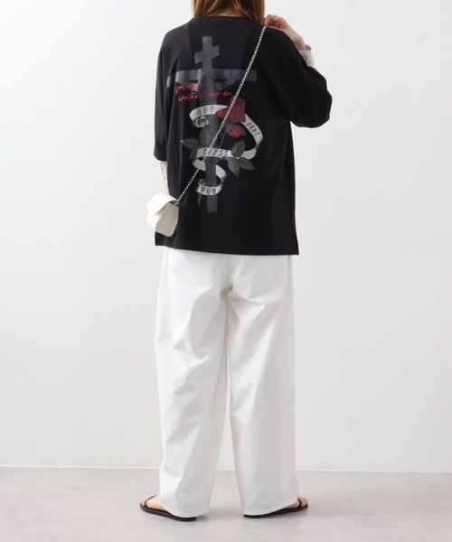 RE730（アールイーセブンサーティー）の「BIG printed short sleeve T-shirt / プリントBIG半袖Tシャツ unisex（Tシャツ/カットソー・メンズ・ホワイト/ブラック系その他/ブラック系その他2/グリーン系その他2/ホワイト系その他/チャコール/グリーン系その他/ホワイト系その他2/ブラック・M/L）」の18枚目の写真