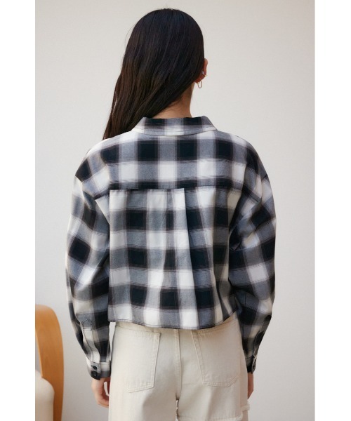 AZUL by moussy（アズールバイマウジー）の「オンブレチェックチュニック（スウェット・レディース・ブラック系その他・SMALL/MEDIUM）」の8枚目の写真