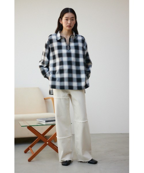 AZUL by moussy（アズールバイマウジー）の「オンブレチェックチュニック（スウェット・レディース・ブラック系その他・SMALL/MEDIUM）」の13枚目の写真