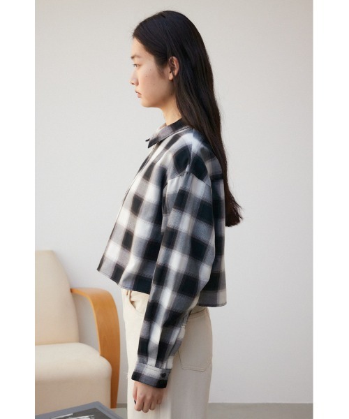 AZUL by moussy（アズールバイマウジー）の「オンブレチェックチュニック（スウェット・レディース・ブラック系その他・SMALL/MEDIUM）」の7枚目の写真