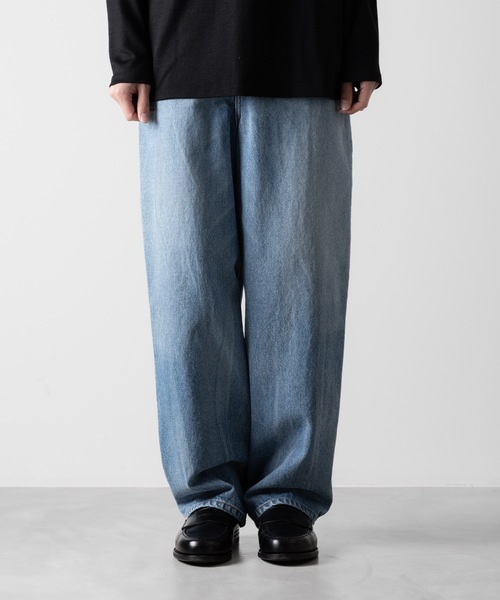 ato（アトウ）の「WASHED WIDE 14oz  DENIM（デニムパンツ・メンズ・ブラック/ネイビー・44/46/48）」の22枚目の写真
