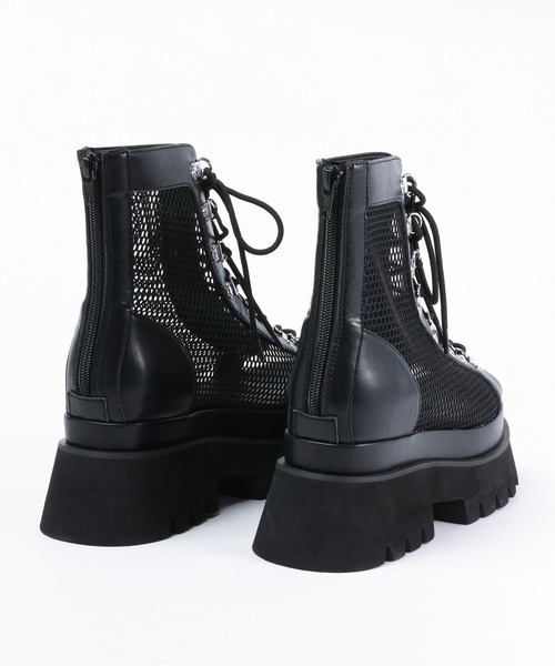 【美品】HARE デザインレースアップブーサン Lサイズ　ブラック09 デザインレースアップブーサン(HARE)（サンダル）｜HARE（ハレ