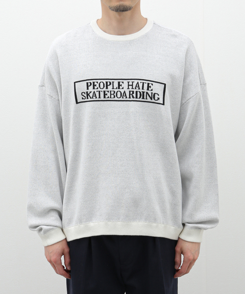TIGHTBOOTH PRODUCTION（タイトブースプロダクション）の「TBPR / タイトブースプロダクション PEOPLE HATE SKATE SWT（スウェット・メンズ・ホワイト/ブラック・LARGE/MEDIUM）」の4枚目の写真
